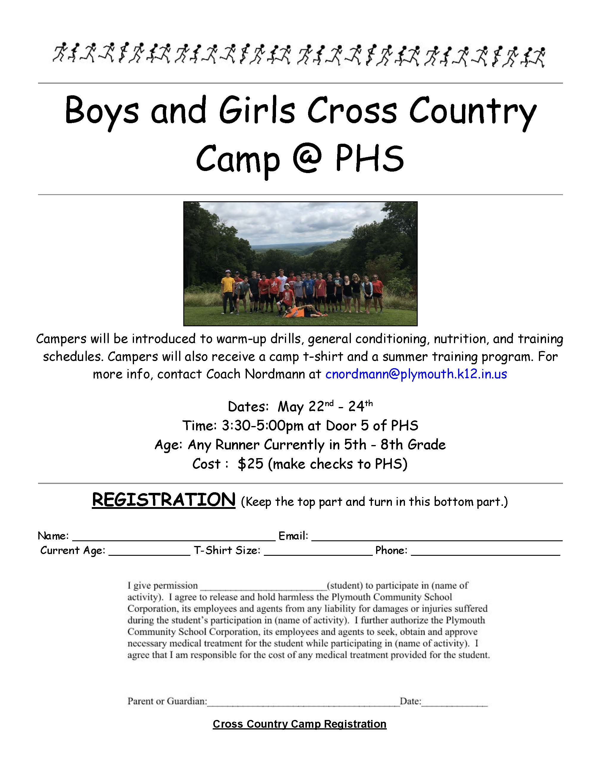 Cross Country Camp Flyer
