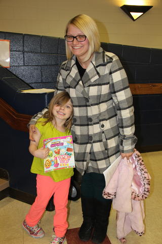 Shelby Christison and her daughter Amelia Celmer attend kindergarten roundup at WDA.