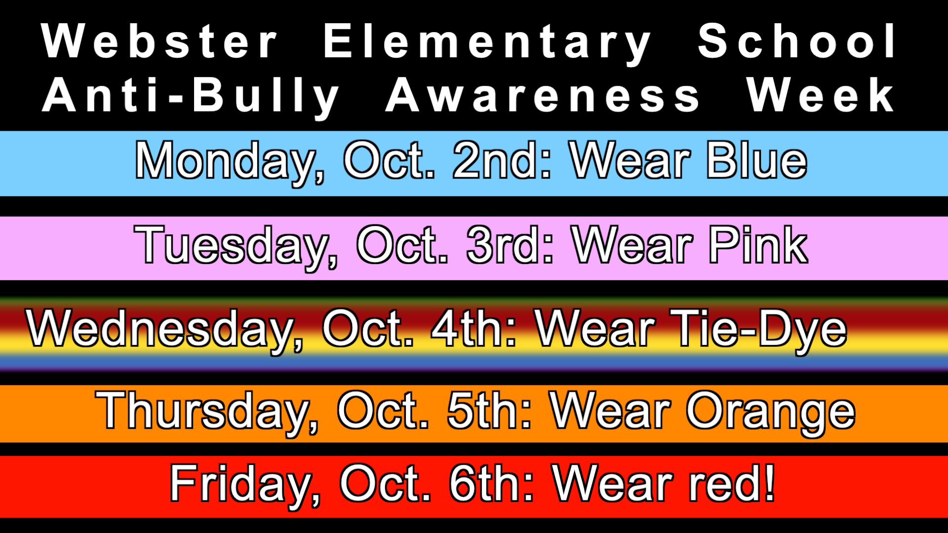 Webster Anti-Bullying Week