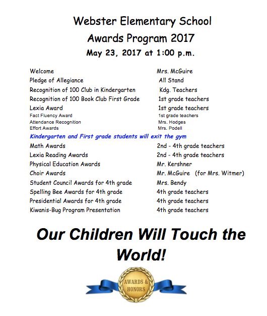Webster Awards Program Information