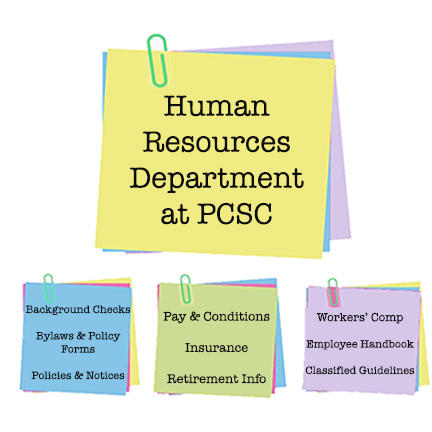 Human Resource Department at PCSC post-it note images