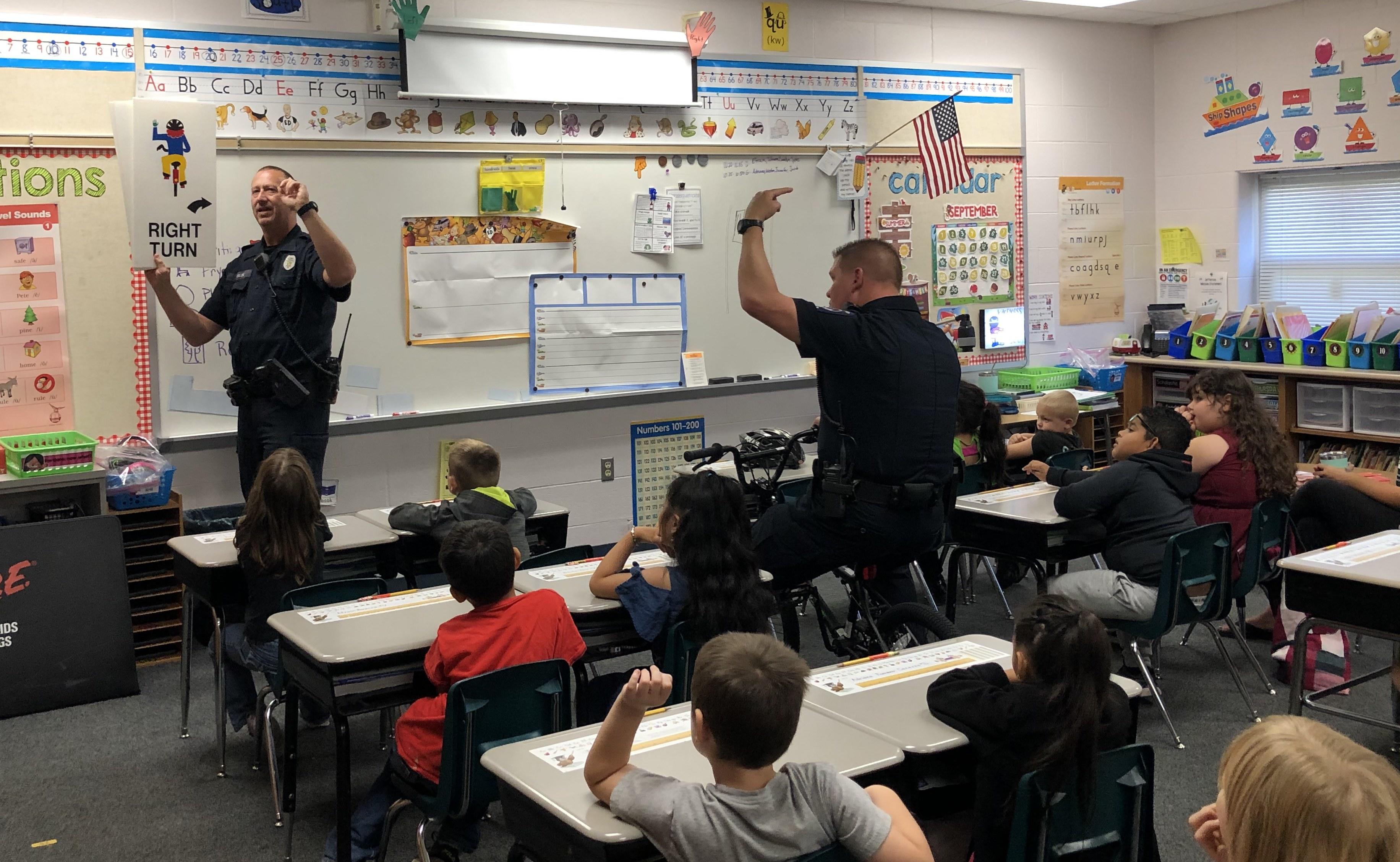 Officer DeLee and Officer Owen with Jefferson class