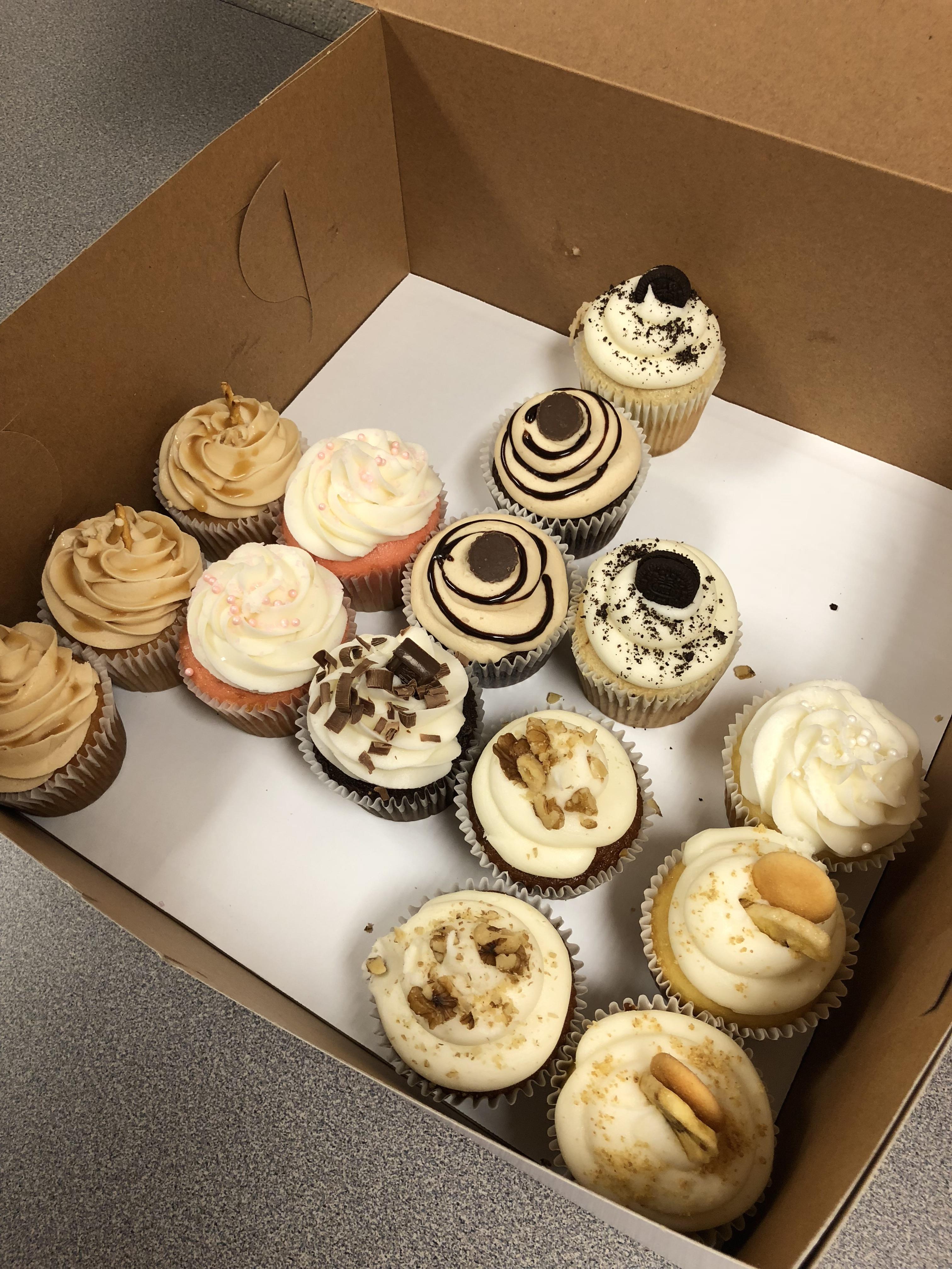 Cupcakes donated to teachers at Menominee.
