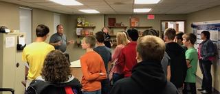 PHS students at a local business for manufacturing day.