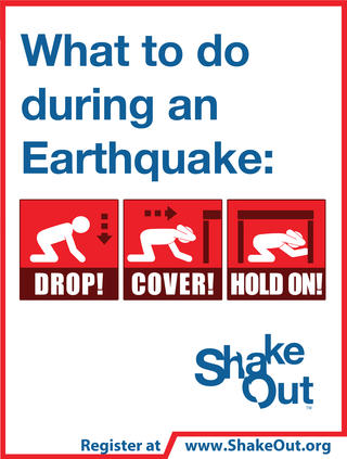 What to do during an Earthquake graphic