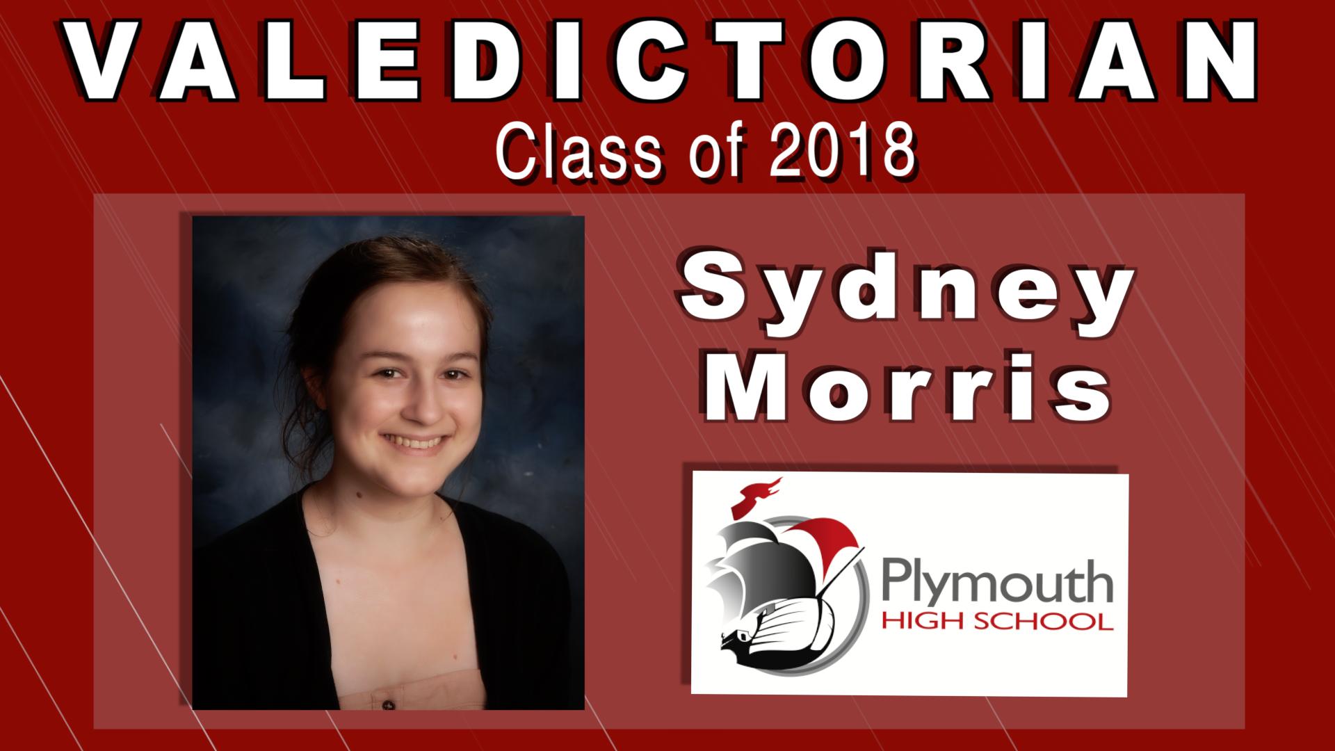 Valedictorian Class of 2018 Sydney Morris Plymouth High School Logo