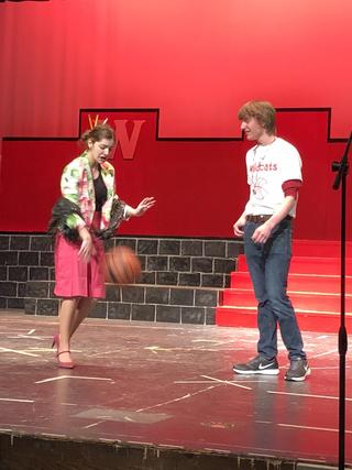 PHS students performing in High School Musical.