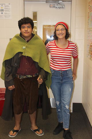 2 PHS students dressed up as TV/Movie Characters.