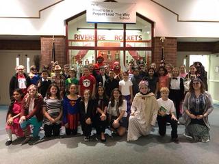Riverside students dressed up as literary characters.
