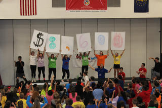 PHS and Riverside students at dance marathon raising $8600 for Riley's.