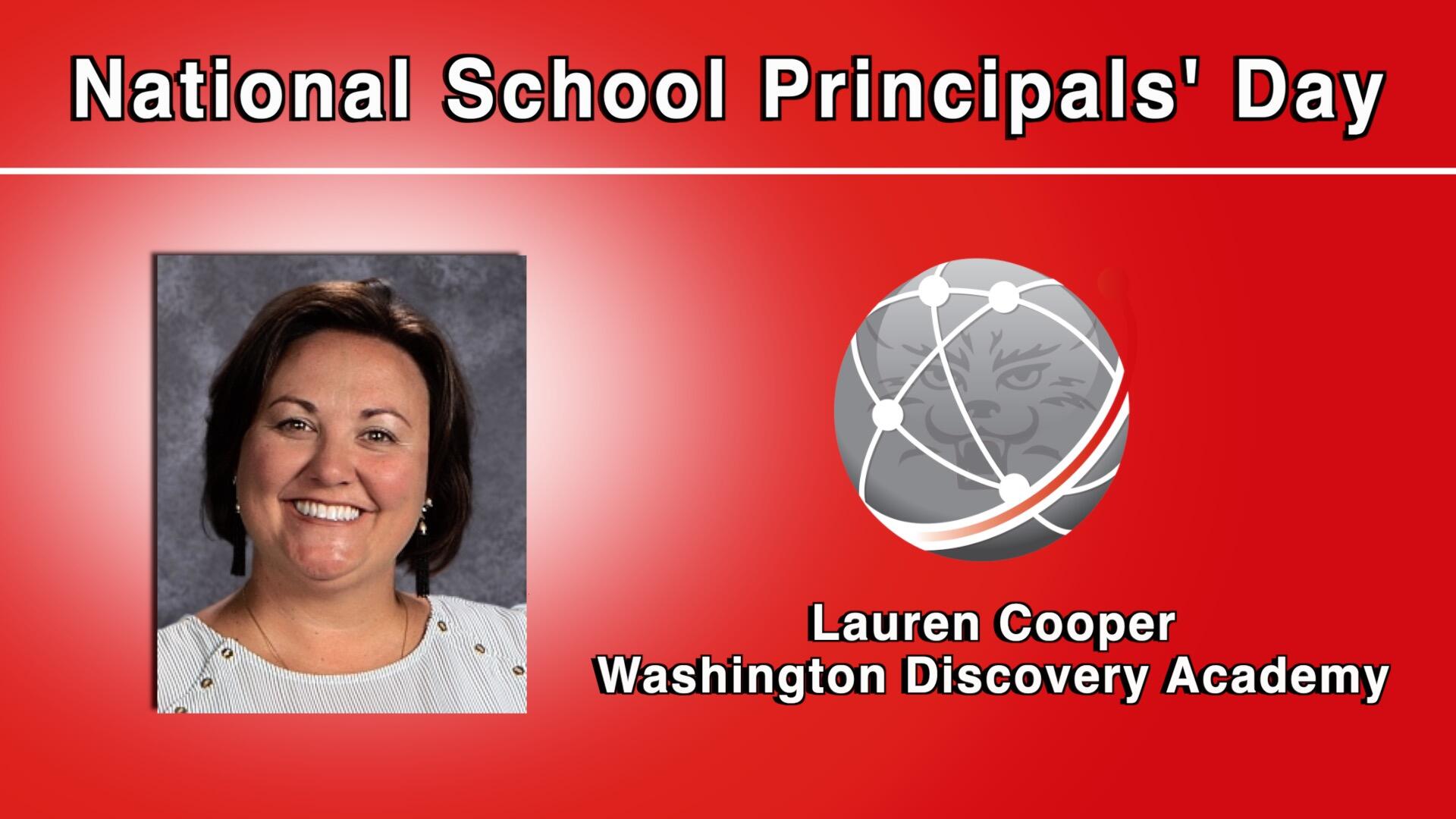 National School Principals' Day-Lauren Cooper-Washington Discovery Academy and logo