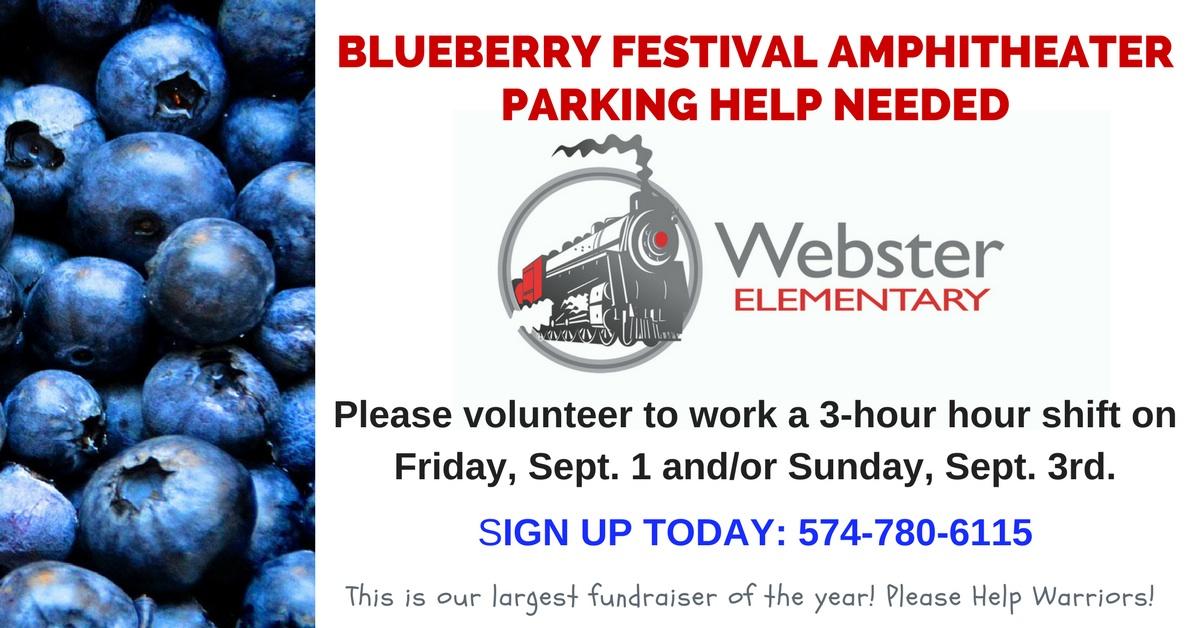 Blueberry Festival Parking Help Needed Information